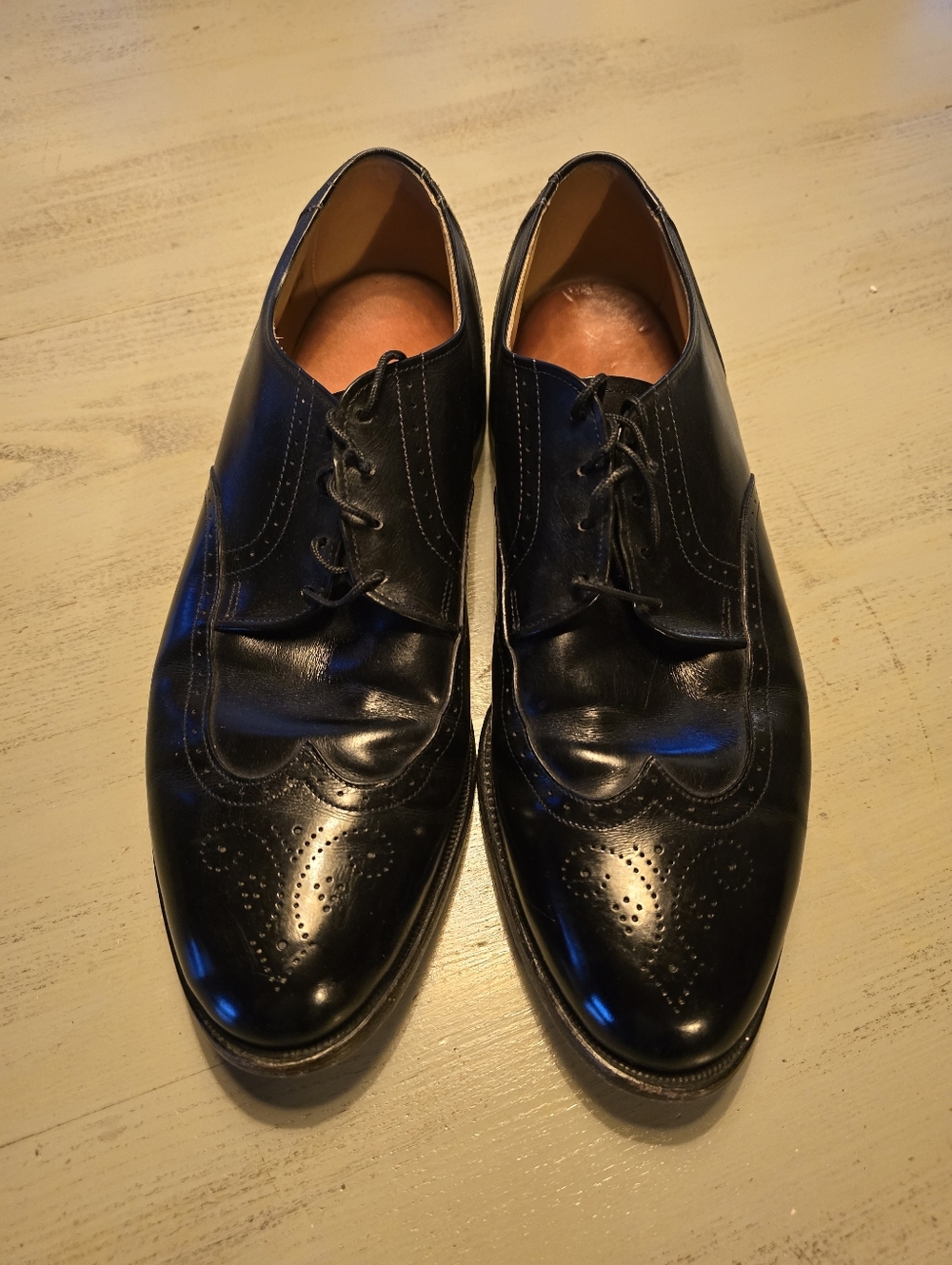 Allen Edmunds Kingswood Wingtip Oxford Shoes, Size 9D Black